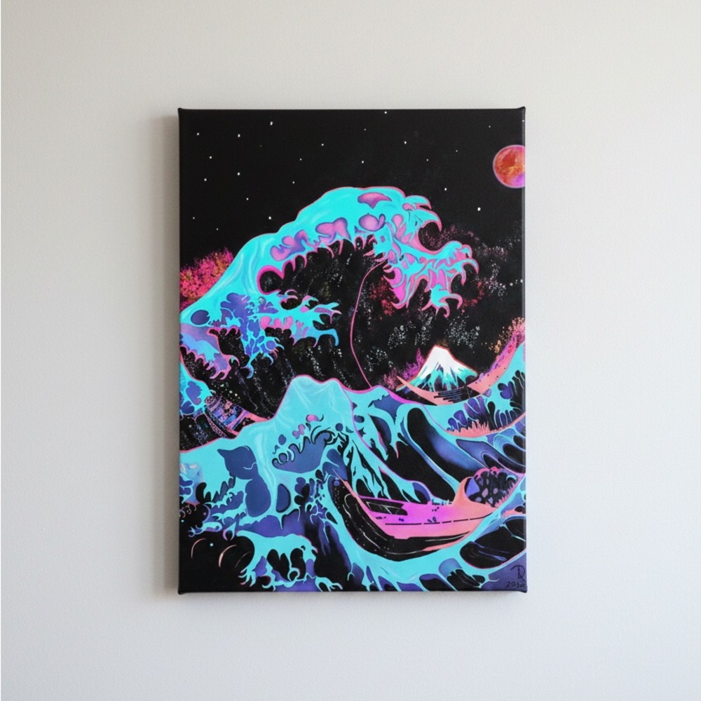 12x16 My Abstract Wave Painting on canvas